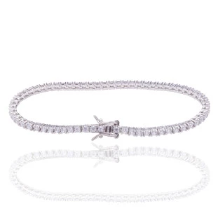 Pulseira Riviera Zircônia em Prata