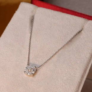 Gargantilha Redonda Cravejada Com Diamantes Em Ouro Branco