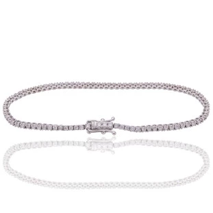 Pulseira Riviera com Diamantes em Ouro Branco