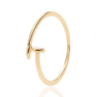 Anel Prego Leve em Ouro Amarelo
