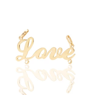 Canga Love Para 2 Pingentes em Ouro Amarelo