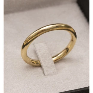 Aliança Boleada em Ouro Amarelo