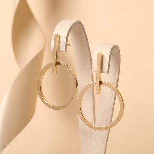 Brinco Círculo em Ouro Amarelo