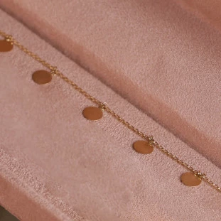 Pulseira Circulos Pendurados Em Ouro Amarelo 