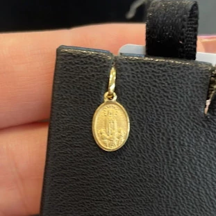 Pingente Nsa Senhora De Fatima Em Ouro Amarelo