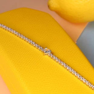 Pulseira Riviera Zircônia em Prata