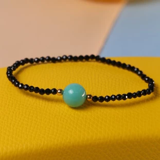 Pulseira Espinélio Com Jade