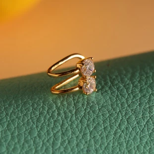 Piercing Ponto de Luz com Zircônia em Ouro Amarelo