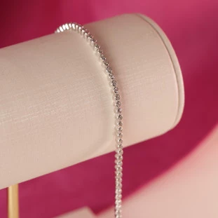 Pulseira Riviera Cravejada Com Zircônias  Em Prata
