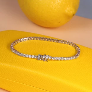 Pulseira Riviera Zircônia em Prata