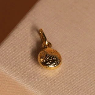 Pingente Agnus Dei Oco Em Ouro Amarelo