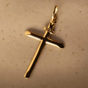 Pingente Cruz Oca Em Ouro Amarelo