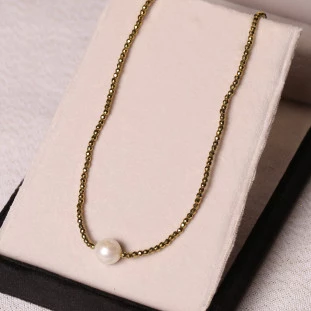 Colar Chorcker Com Hematitas Mini Com Perolas