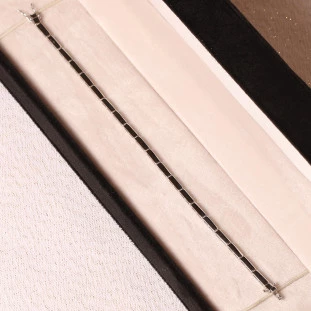 Pulseira Malha Tijolo Em Ouro Branco