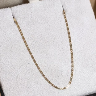 Corrente Piastrine Em Ouro Amarelo