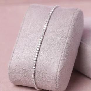 Pulseira Riviera Cravejada Com Zircônias Em Prata 