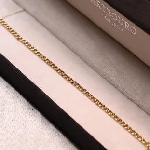 Pulseira Elos Groumet em Ouro Amarelo