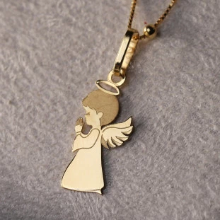 Pingente Anja Menino Em Ouro Amarelo