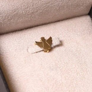 Pingente Anjo Vazado Caixa Em Ouro Amarelo 