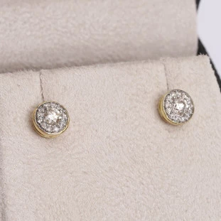 Brinco Chuveiro Cravejado Com Diamantes Em Ouro Amarelo