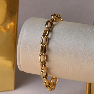 Corrente Elos Portugueses Em Ouro Amarelo