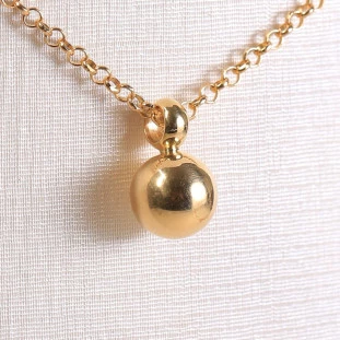Pingente Bola Oca Em Ouro Amarelo