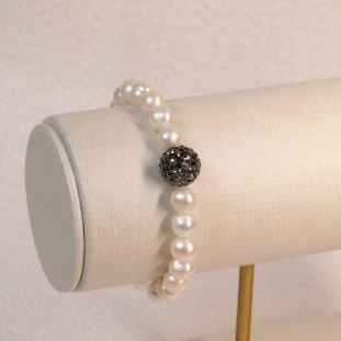 Pulseira Pérola Biwa Com Cristal