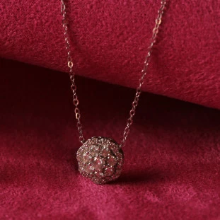 Gargantilha Chuveiro Flores Cravejada Com Diamantes Em Ouro Branco 