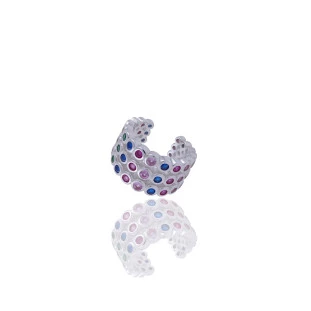 Piercing Colorido Zircônia em Prata